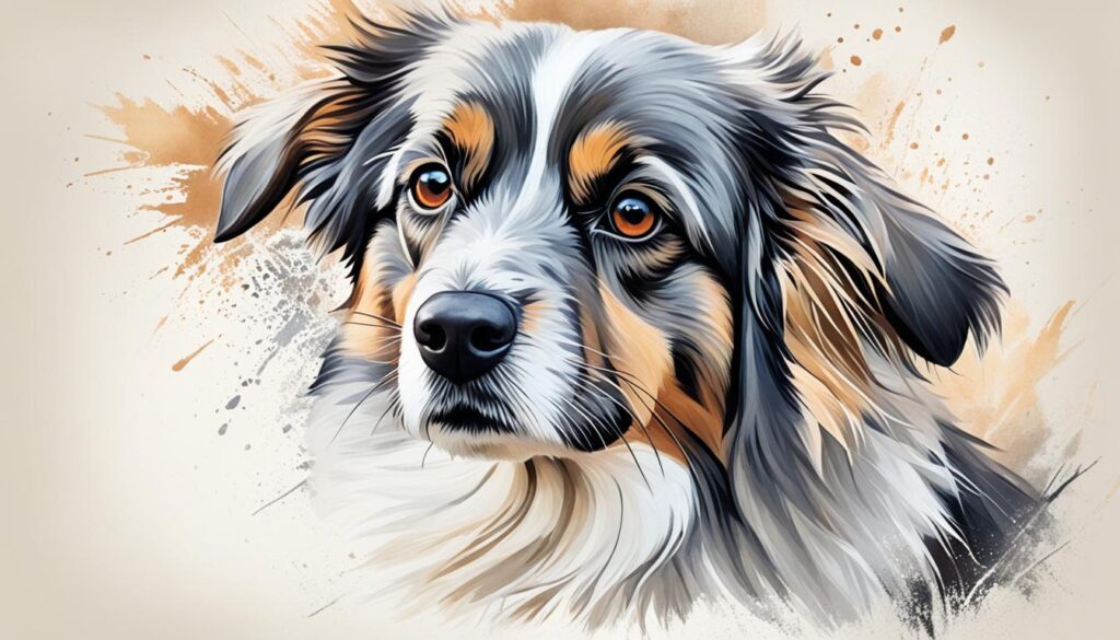 Masterful highlights and shadows in dog painting